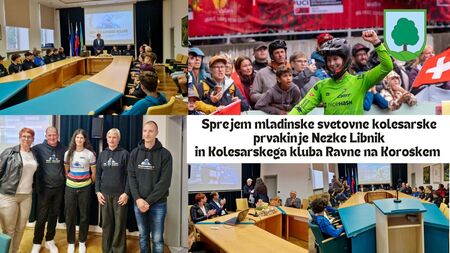 Sprejem svetovne prvakinje Nežke Libnik in KK Ravne